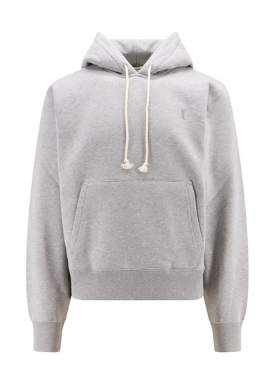 Shop Saint Laurent Cassandre Sweatshirt In Grey