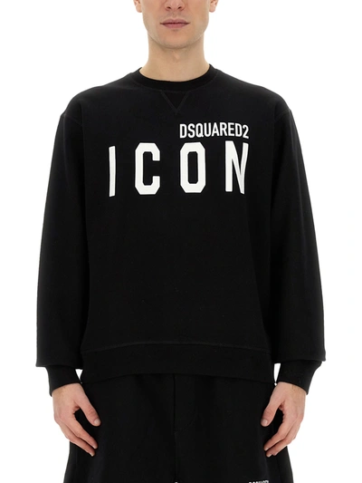 Shop Dsquared2 Icon Sweatshirt In Nero