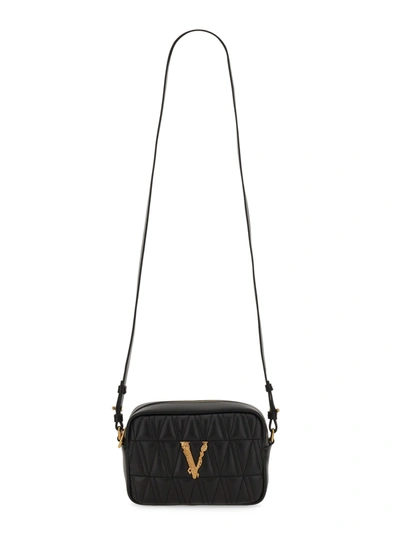 Shop Versace Virtus Shoulder Bag In Nero