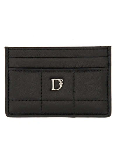 Shop Dsquared2 Card Holder With Logo In Nero