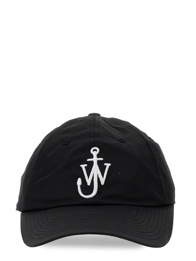 Shop Jw Anderson J.w. Anderson Baseball Hat With Logo In Nero