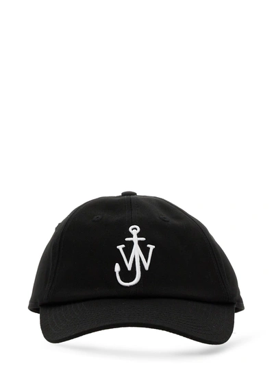 Shop Jw Anderson J.w. Anderson Baseball Hat With Logo In Nero