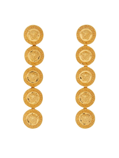 Shop Versace Tribute Jellyfish Pendant Earrings In Oro