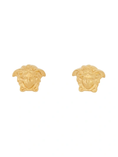 Shop Versace Jellyfish Button Earring In Oro