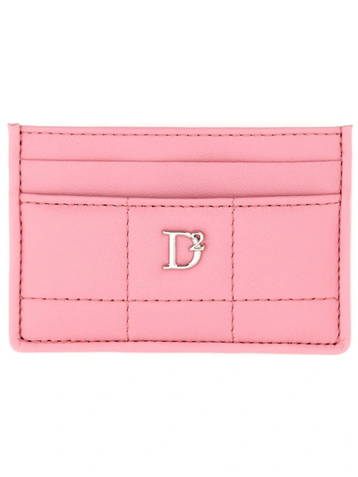 Shop Dsquared2 Card Holder With Logo In Rosa