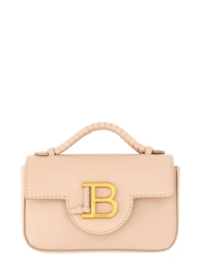 Shop Balmain B-buzz Mini Bag In Rosa