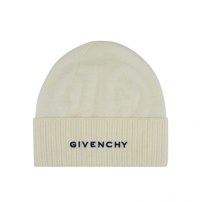 Shop Givenchy Wool Logo Hat In White