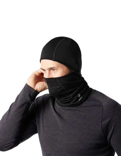 Shop Smartwool Merino Sport Fleece Hinged Balaclava In Black
