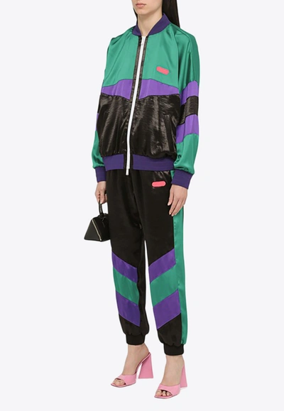 Shop Dsquared2 80's Color-block Bomber Jacket In Multicolor