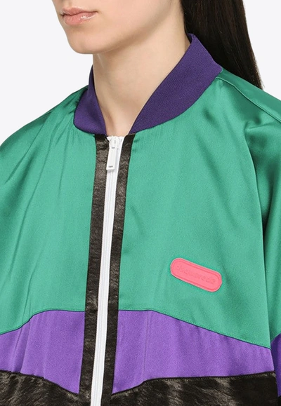 Shop Dsquared2 80's Color-block Bomber Jacket In Multicolor