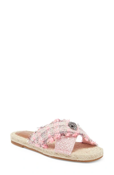 Shop Kurt Geiger London Kensington Espadrille Slide Sandal In Open Pink