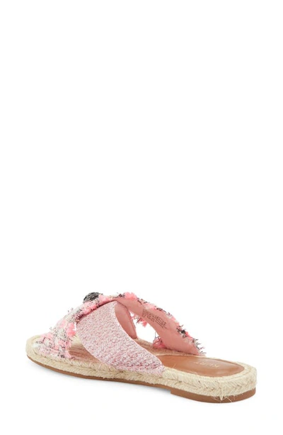 Shop Kurt Geiger London Kensington Espadrille Slide Sandal In Open Pink
