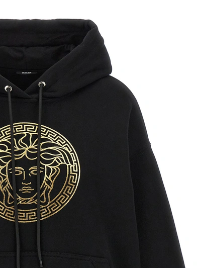 Shop Versace 'medusa' Hoodie In Black