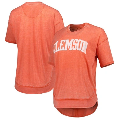 Shop Pressbox Orange Clemson Tigers Arch Poncho T-shirt