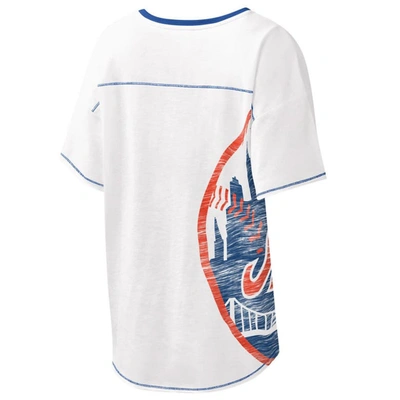 Shop Starter White New York Mets Perfect Game V-neck T-shirt
