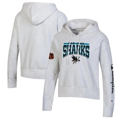 Shop Champion Heathered Gray San Jose Sharks Reverse Weave Pullover Hoodie In Heather Gray