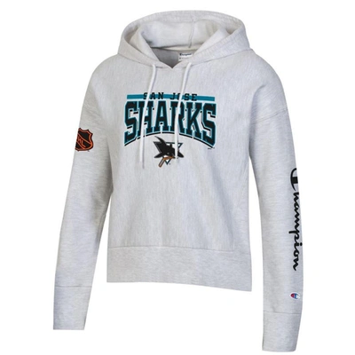 Shop Champion Heathered Gray San Jose Sharks Reverse Weave Pullover Hoodie In Heather Gray