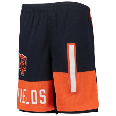 Shop Outerstuff Youth Justin Fields Navy Chicago Bears Name & Number Player Shorts