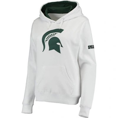 Shop Stadium Athletic White Michigan State Spartans Big Logo Pullover Sweatshirt