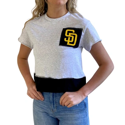 Shop Refried Apparel Gray San Diego Padres Cropped T-shirt