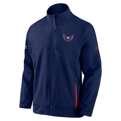 Shop Fanatics Branded Navy Washington Capitals Authentic Pro Rink Coaches Full-zip Jacket