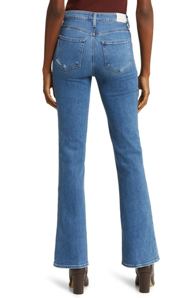 Paige Cindy High Rise Straight Jean In Mel Destroyed Hem In Rock Show Distressed