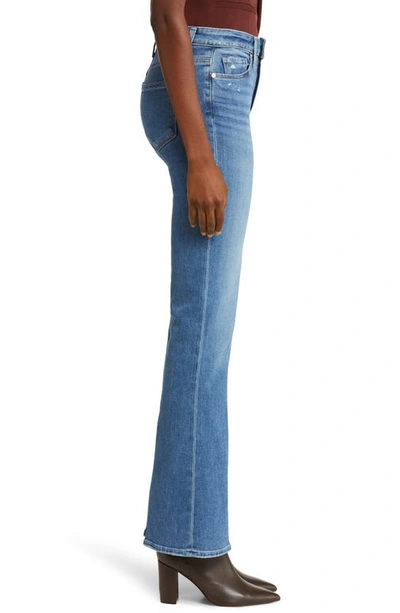 Paige Cindy High Rise Straight Jean In Mel Destroyed Hem In Rock Show Distressed