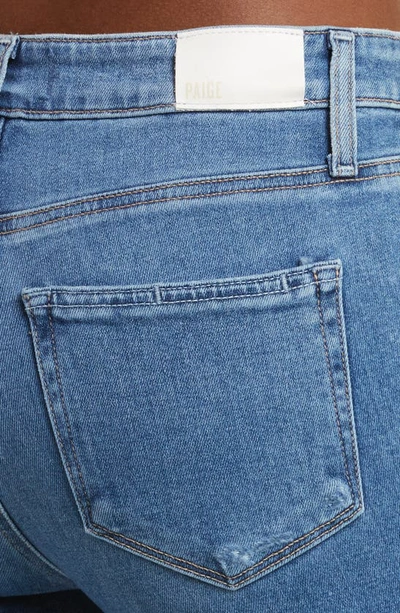 Paige Cindy High Rise Straight Jean In Mel Destroyed Hem In Rock Show Distressed