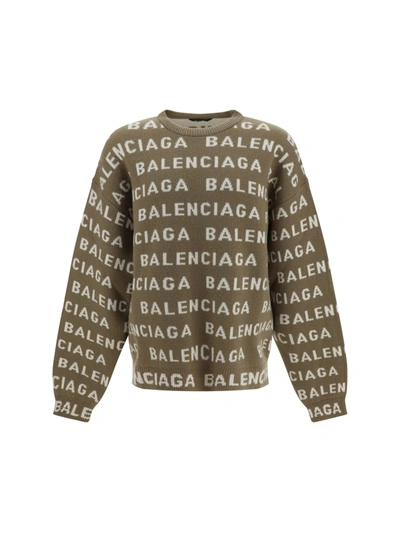 Shop Balenciaga Sweater In Beige