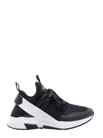 Shop Tom Ford Jago Sneakers In Black+white