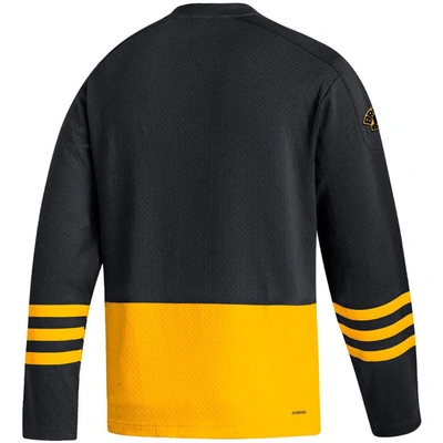 Shop Adidas Originals Adidas Black Boston Bruins Logo Aeroready Pullover Sweater