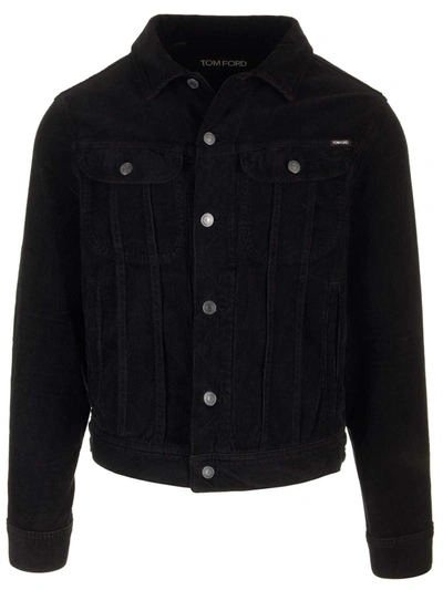 Shop Tom Ford Black Denim Jacket