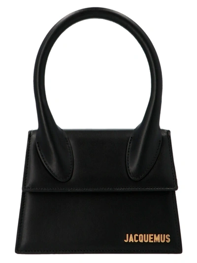 Shop Jacquemus Le Chiquito Moyen Handbag In Black
