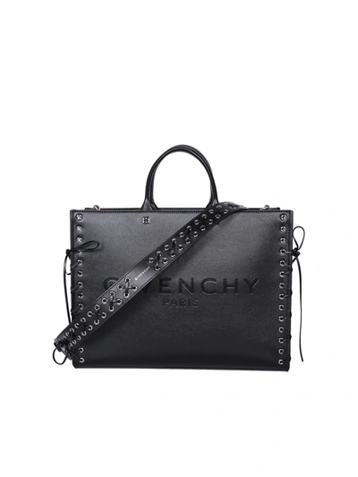 Shop Givenchy G-tote Medium Black Bag