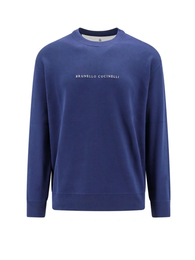 Shop Brunello Cucinelli Sweatshirt In Blu