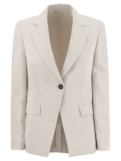 Shop Brunello Cucinelli Cotton And Linen Jacket In Default Title