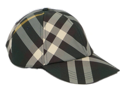 Shop Burberry Checked Curved-peak Baseball Cap In Default Title