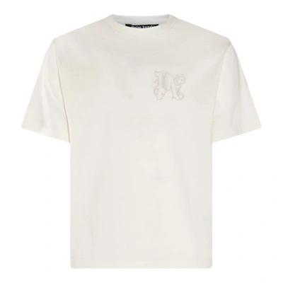 Shop Palm Angels Monogram Embroidered Crewneck T-shirt In Default Title