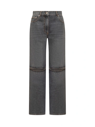Shop Jw Anderson J.w. Anderson Cut-uot Bootcut Jeans In Grey