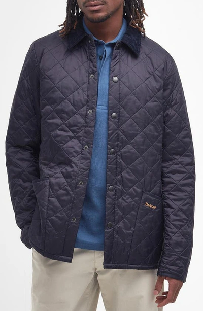 Barbour Heritage Liddesdale Diamond Quilted Jacket In Navy