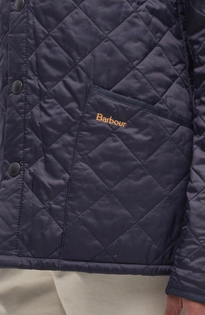 Barbour Heritage Liddesdale Diamond Quilted Jacket In Navy