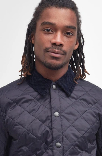 Barbour Heritage Liddesdale Diamond Quilted Jacket In Navy