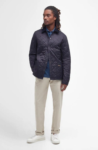 Barbour Heritage Liddesdale Diamond Quilted Jacket In Navy