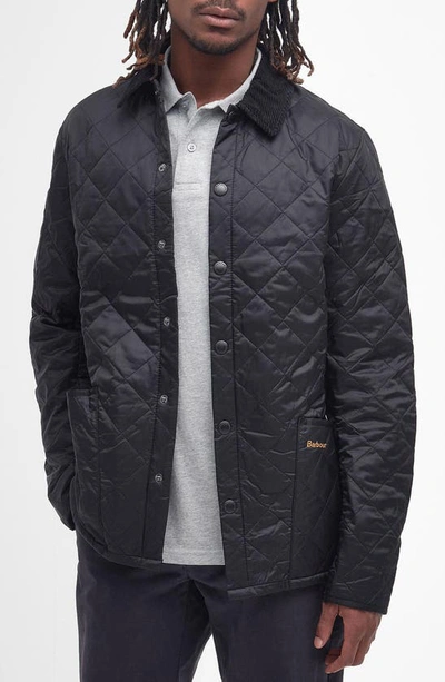 Barbour Black Heritage Liddesdale Jacket In Black