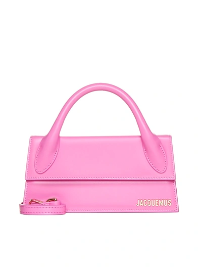 Shop Jacquemus Tote In Neon Pink