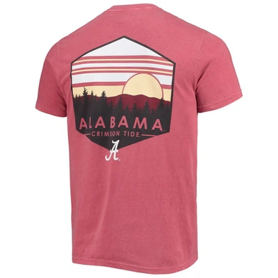 Shop Image One Crimson Alabama Crimson Tide Landscape Shield Comfort Colors T-shirt