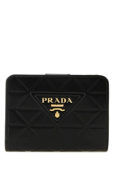 Shop Prada Black Leather Wallet In Nero
