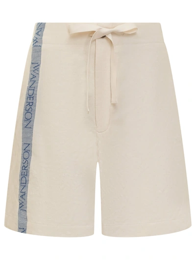 Shop Jw Anderson J.w. Anderson Wide Leg Shorts In Off White