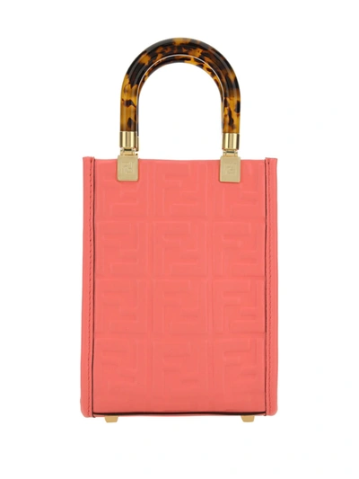Shop Fendi Mini Sunshine Handbag In Pink Dalia+os
