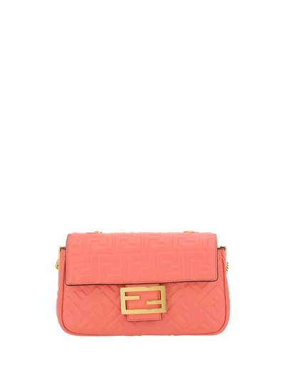 Shop Fendi Baguette Shoulder Bag In Pink Dalia+ovibr